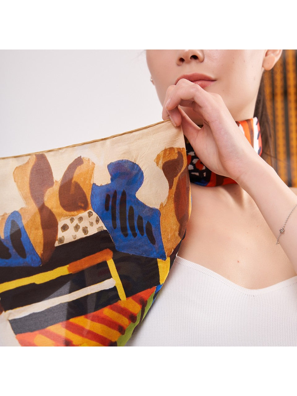 İpek Fular | 55x180 cm | Nomads Art Desen 2 | Nomads Felt