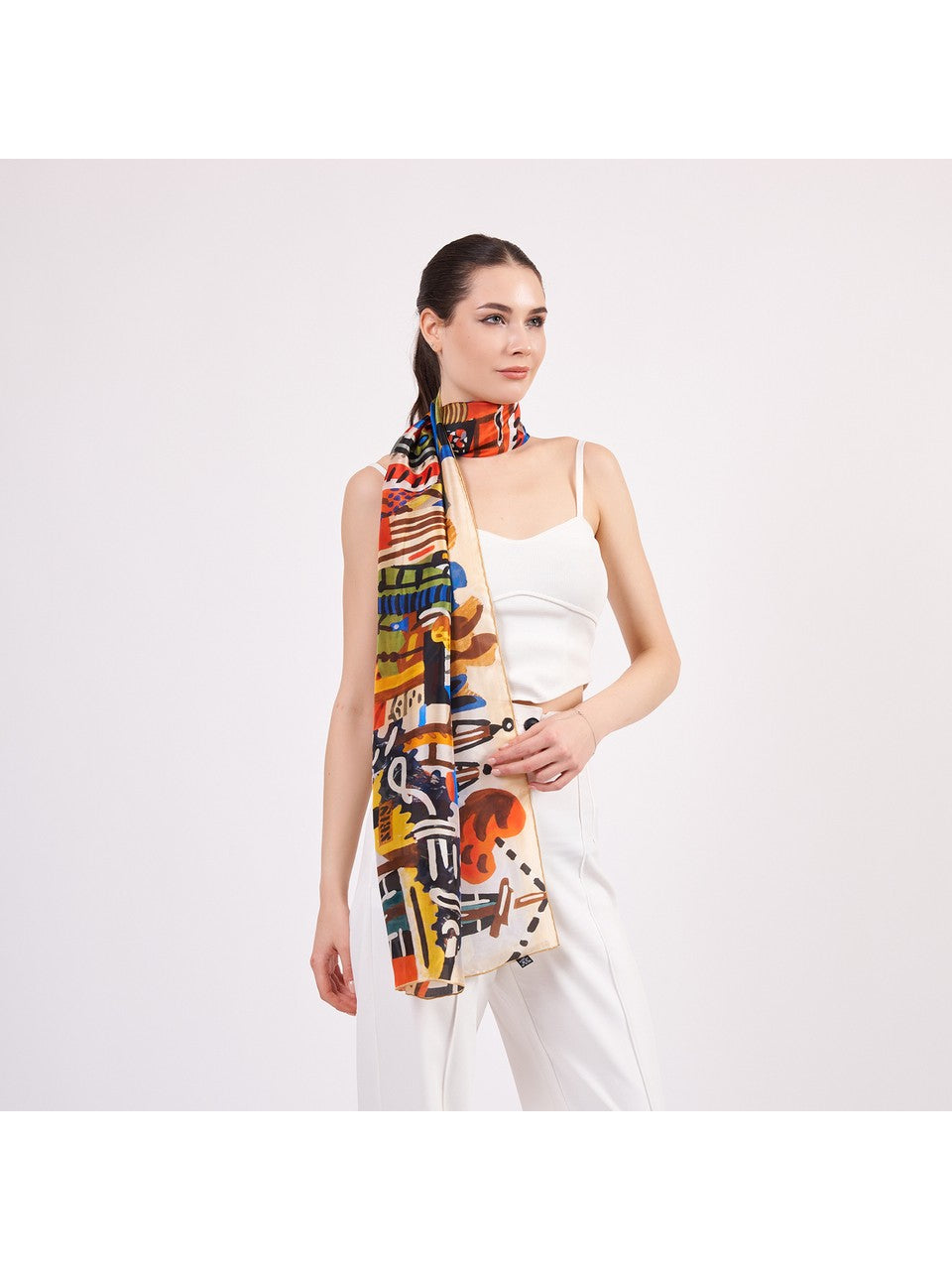 İpek Fular | 55x180 cm | Nomads Art Desen 2 | Nomads Felt