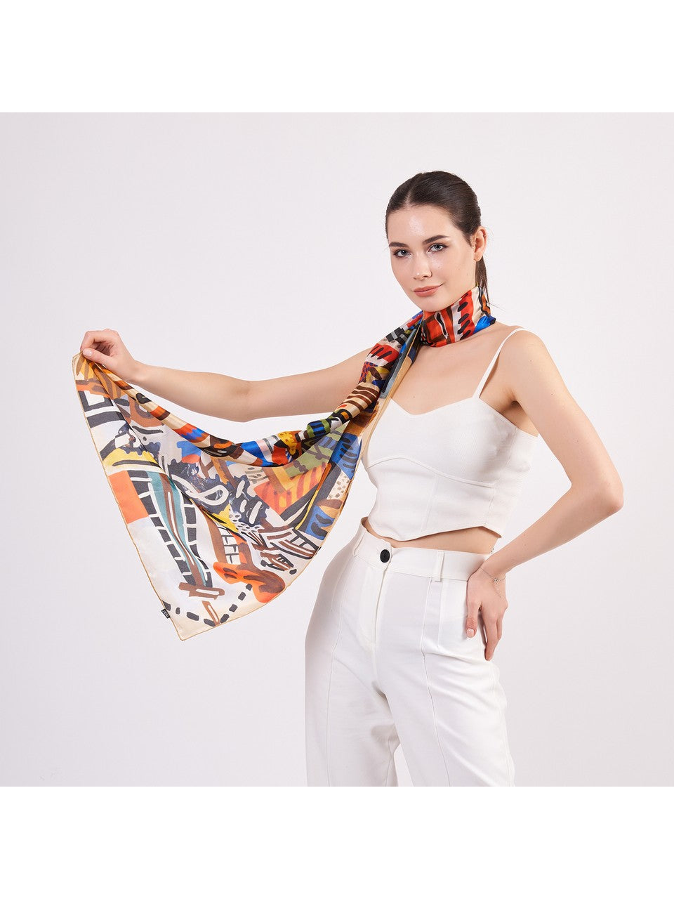 İpek Fular | 55x180 cm | Nomads Art Desen 2 | Nomads Felt