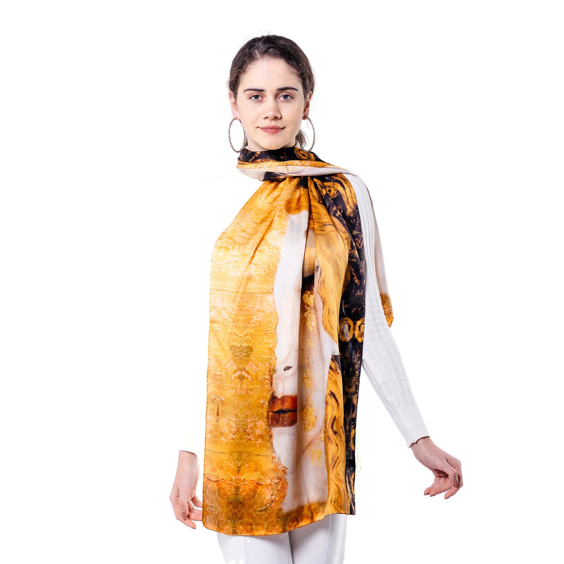 %100 İpek Fular | Freya's Tears 55x180 cm | Nomads Felt
