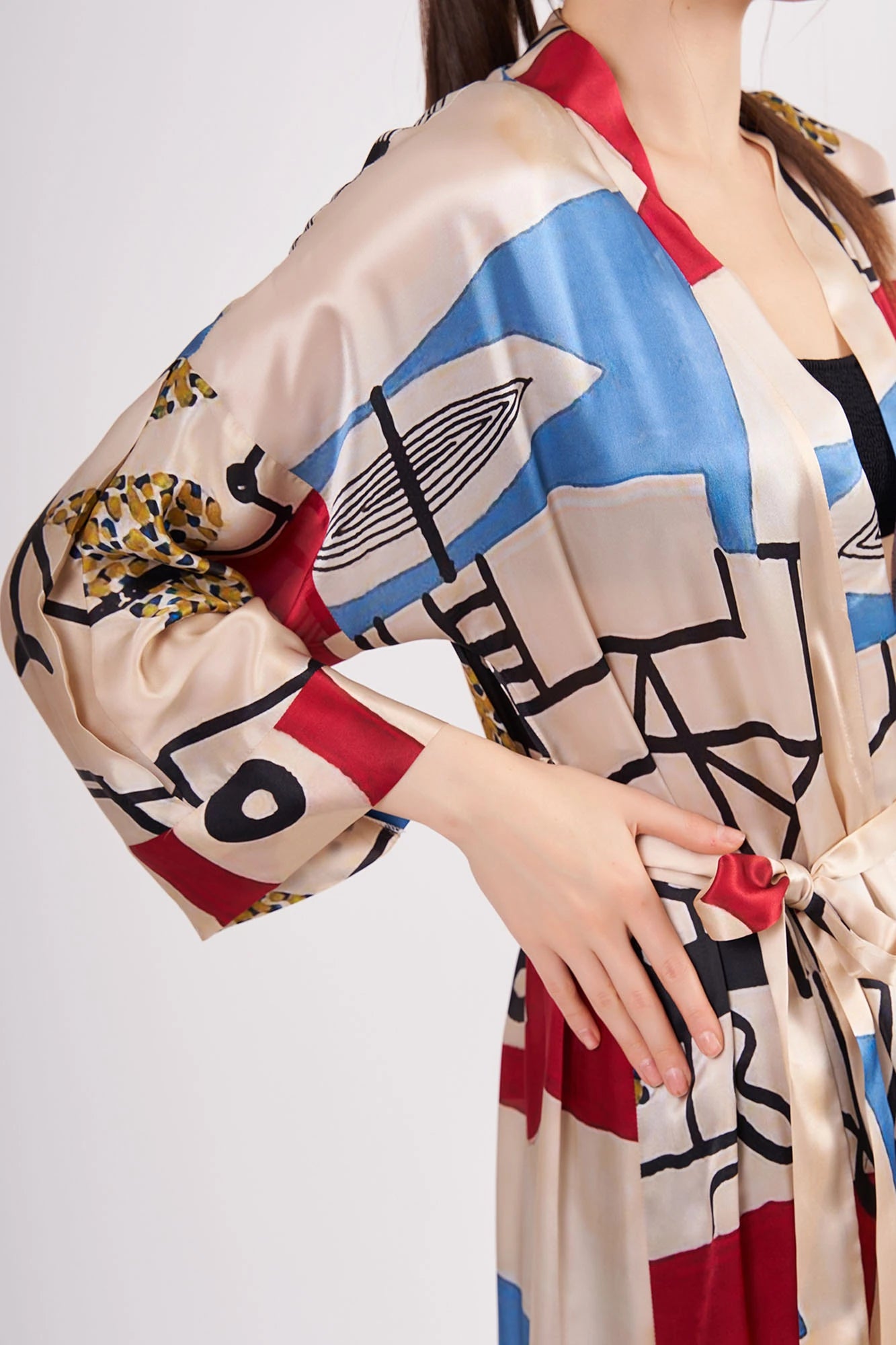 %100 İpek Uzun Kimono | Nomads Art Koleksiyonu 3 | Nomads Felt