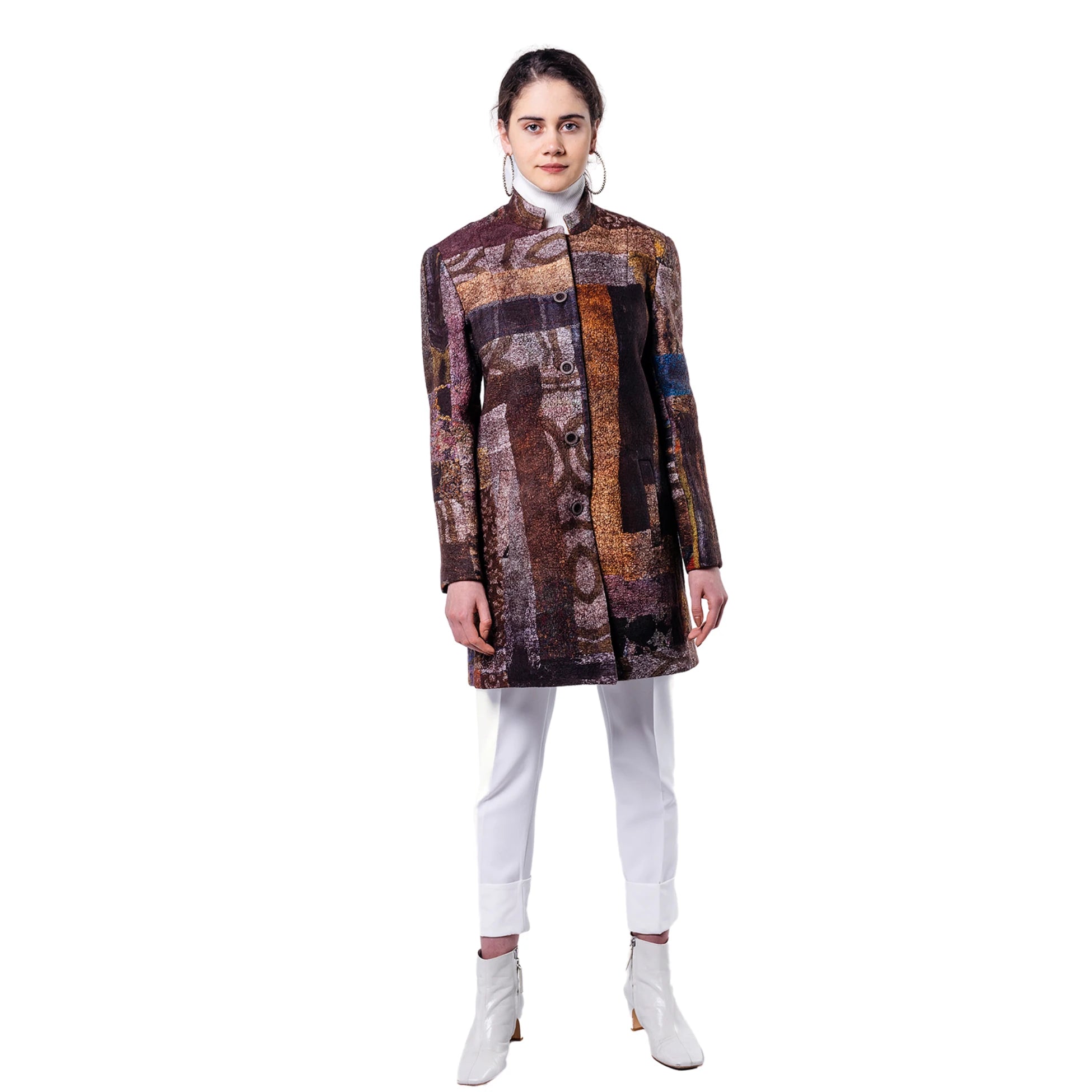 Kadın Patchwork Kaban | Andante | Nomads Felt