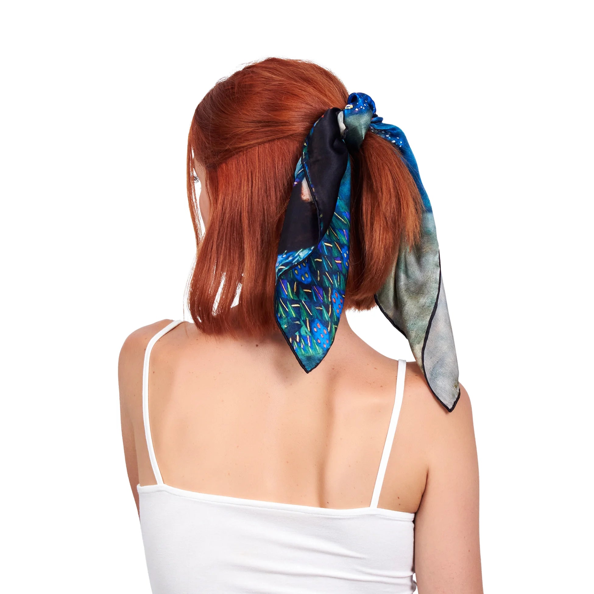 %100 İpek Bandana Fular | Gustav Klimt Emilie Floge | Nomads Felt