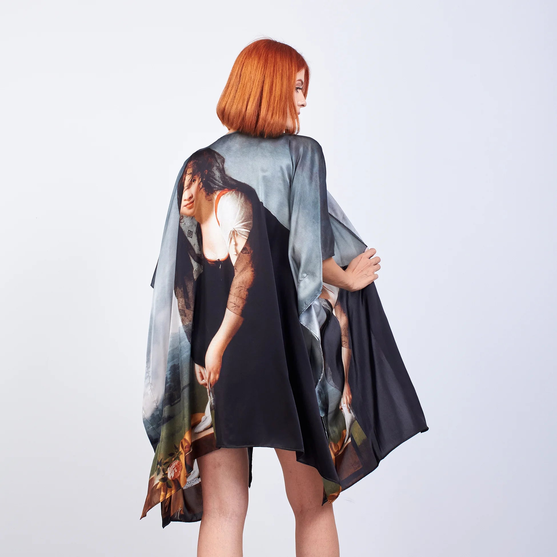 %100 İpek Kısa Kimono Pareo | Boldini Deneme | Nomads Felt