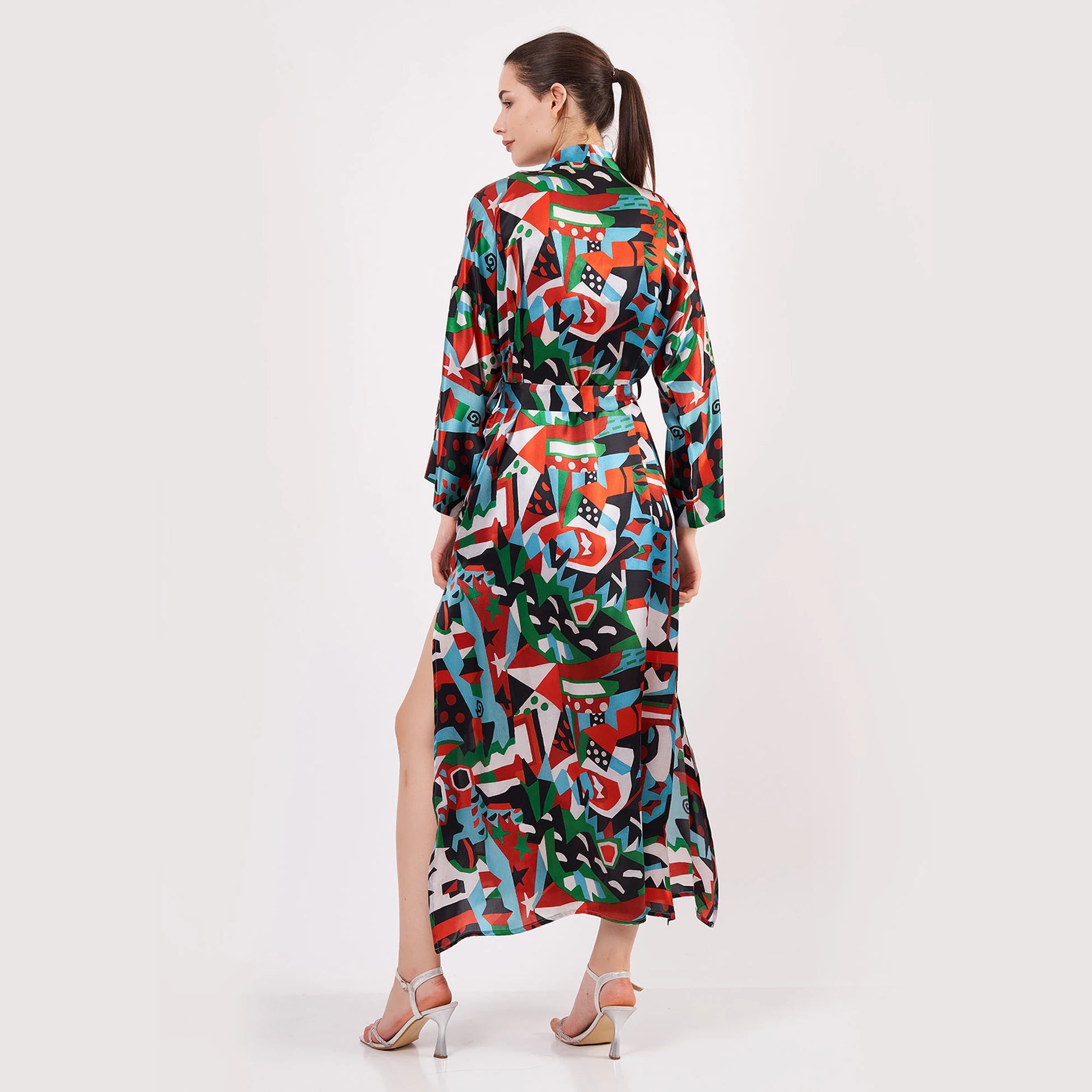 %100 İpek Uzun Kimono | Nomads Art Koleksiyonu 2 | Nomads Felt