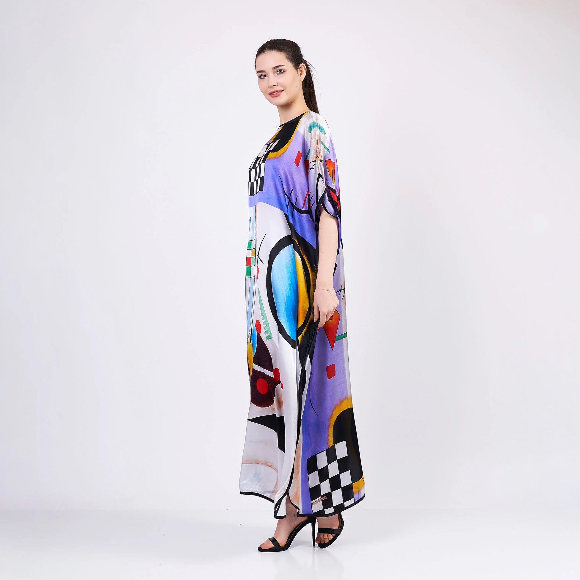 Kandinsky Collective Desenli İpek Elbise