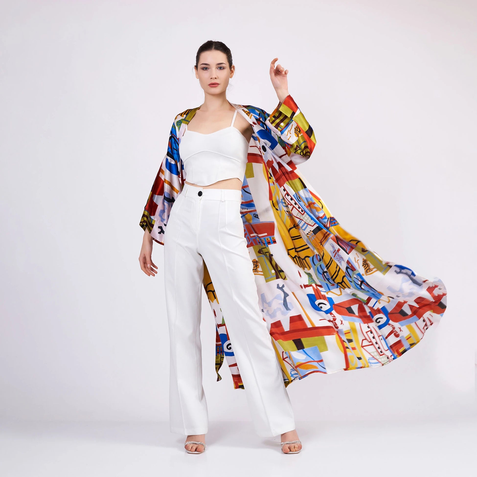 Saf İpek Uzun Kimono | Nomads Art Koleksiyonu 1 | Nomads Felt