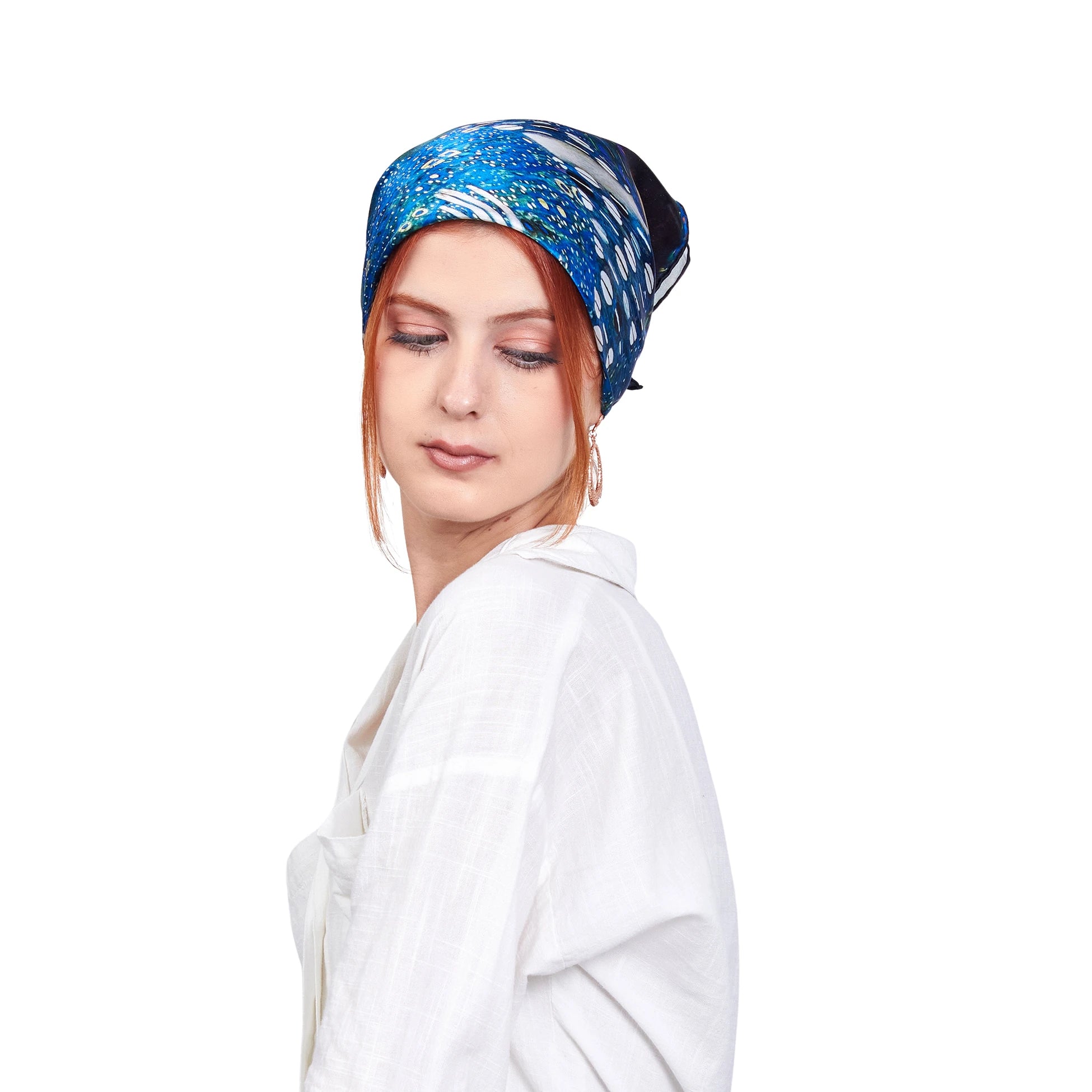%100 İpek Bandana Fular | Gustav Klimt Emilie Floge | Nomads Felt