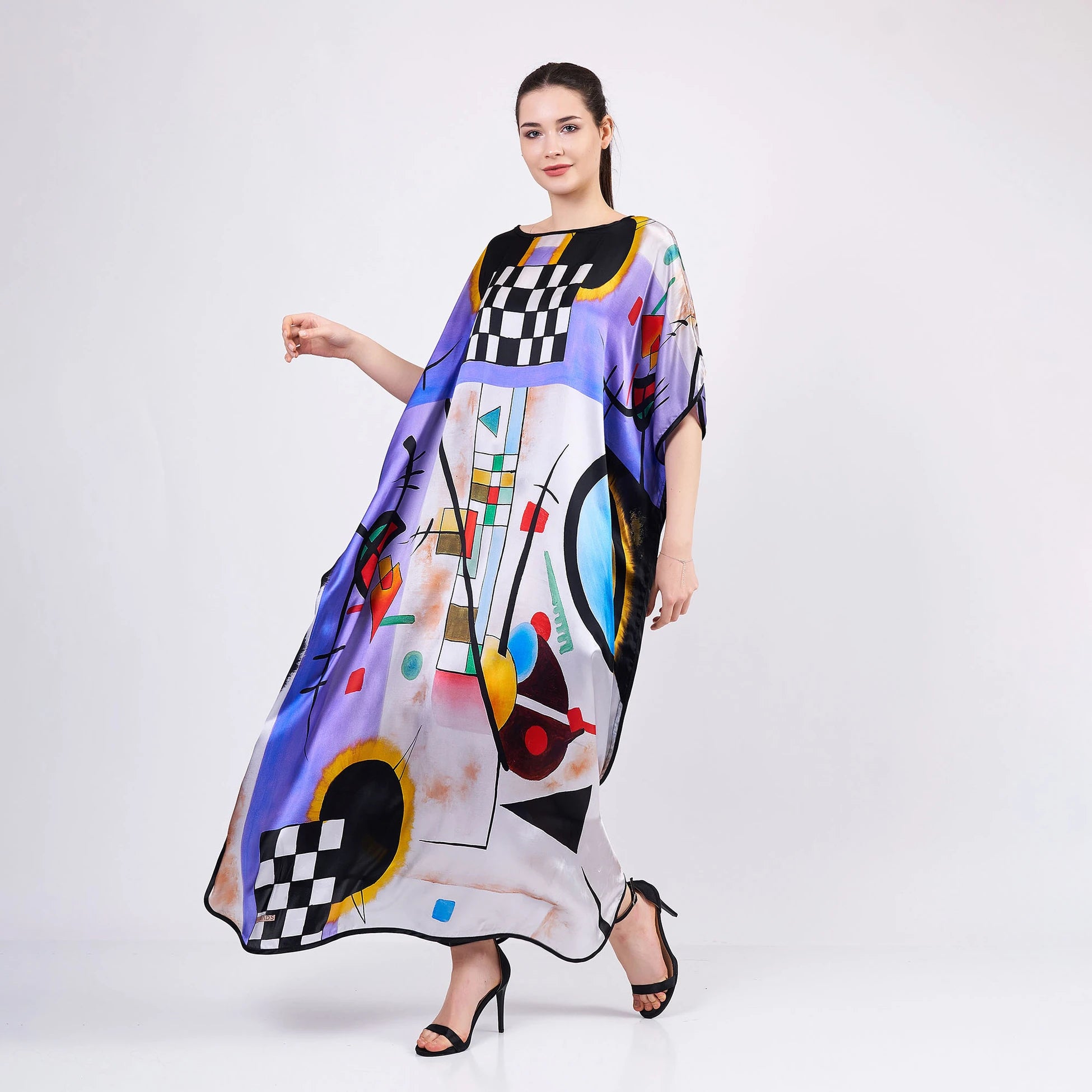Kandinsky Collective Desenli İpek Elbise