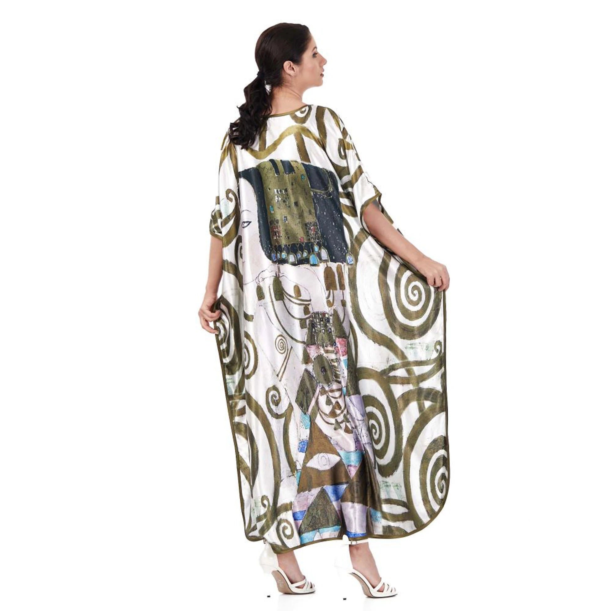 Gustav Klimt Expectation İpek Elbise