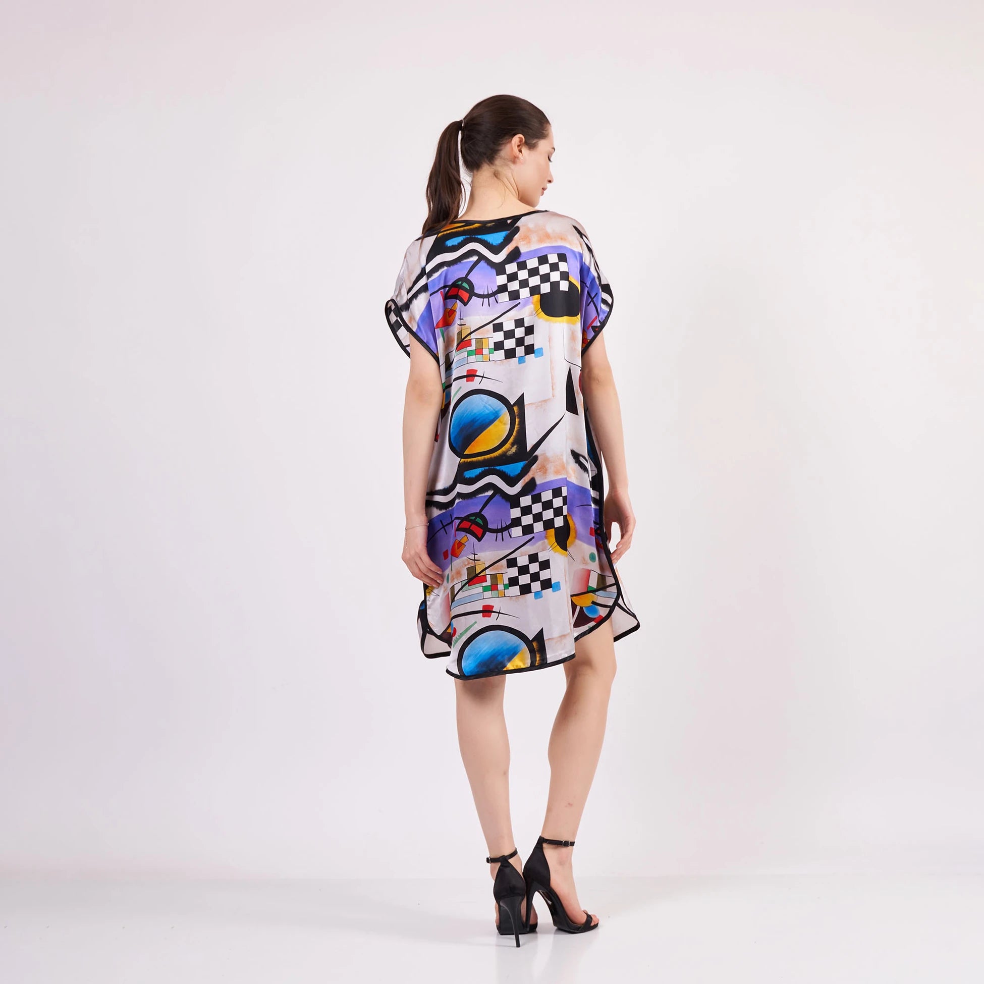 Saf İpek Kısa Elbise | Kandinsky Collective | Nomads Felt