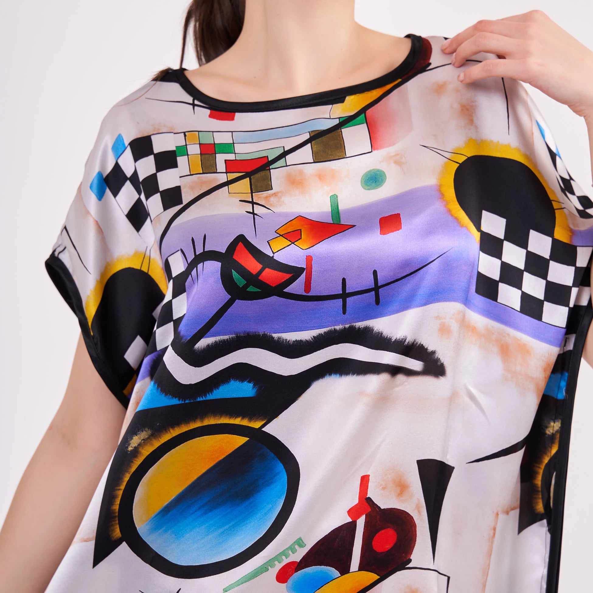 Saf İpek Kısa Elbise | Kandinsky Collective | Nomads Felt