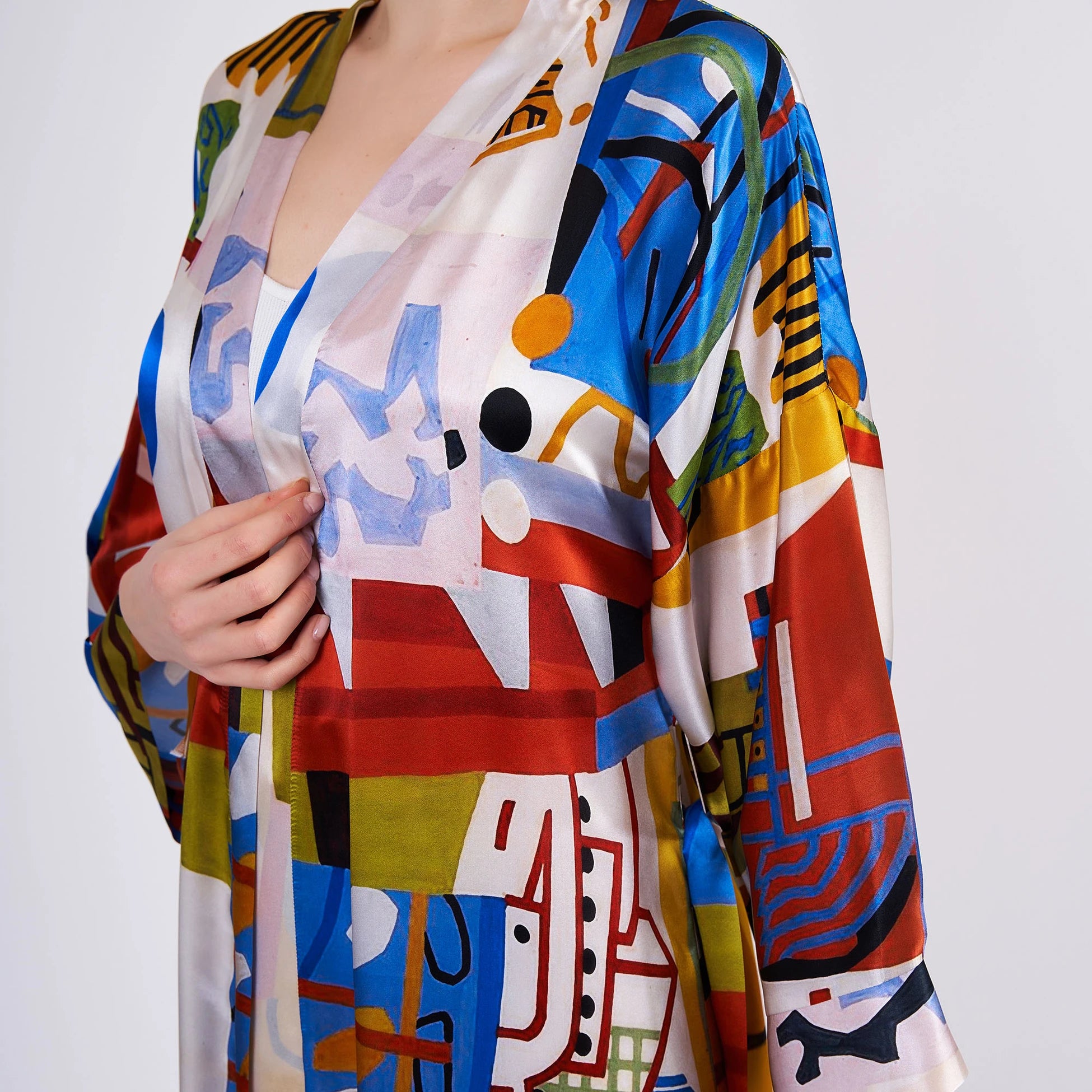 Saf İpek Uzun Kimono | Nomads Art Koleksiyonu 1 | Nomads Felt