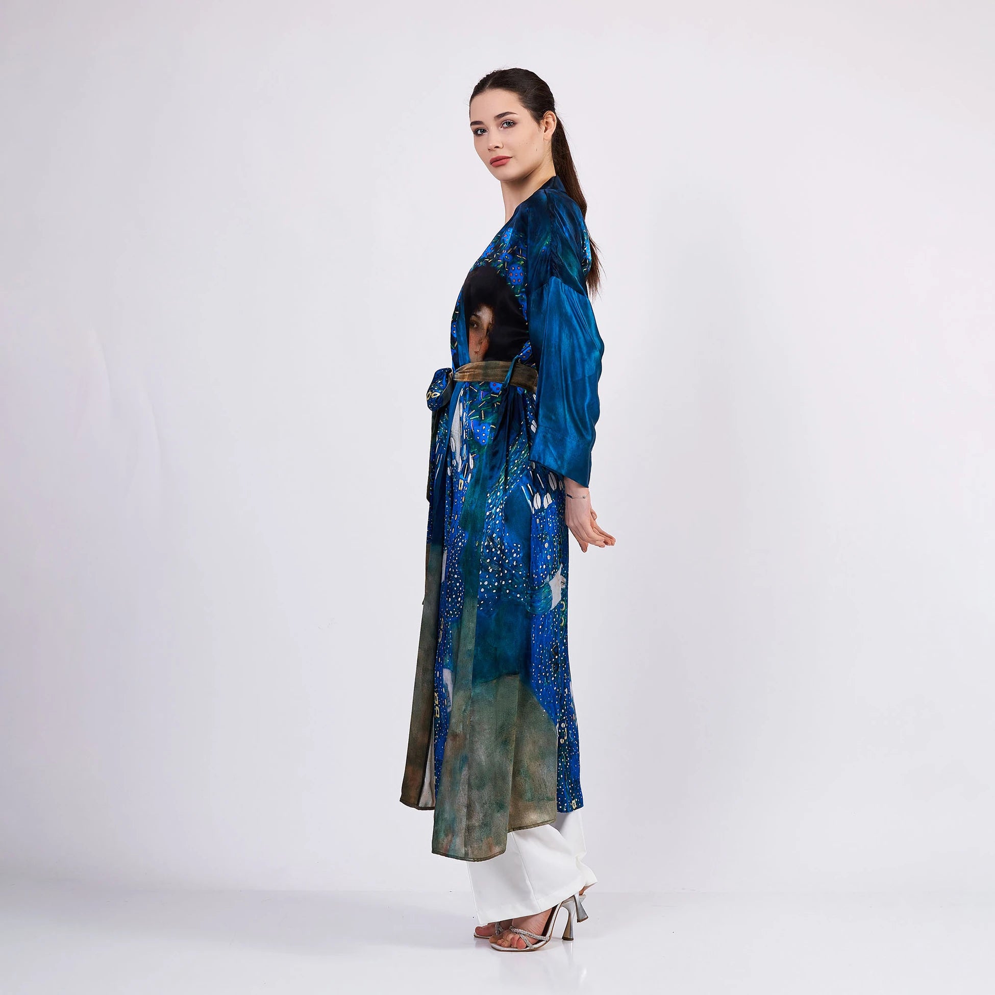 Uzun İpek Kimono Kaftan | Gustav Klimt Emilie Floge | Nomads Felt