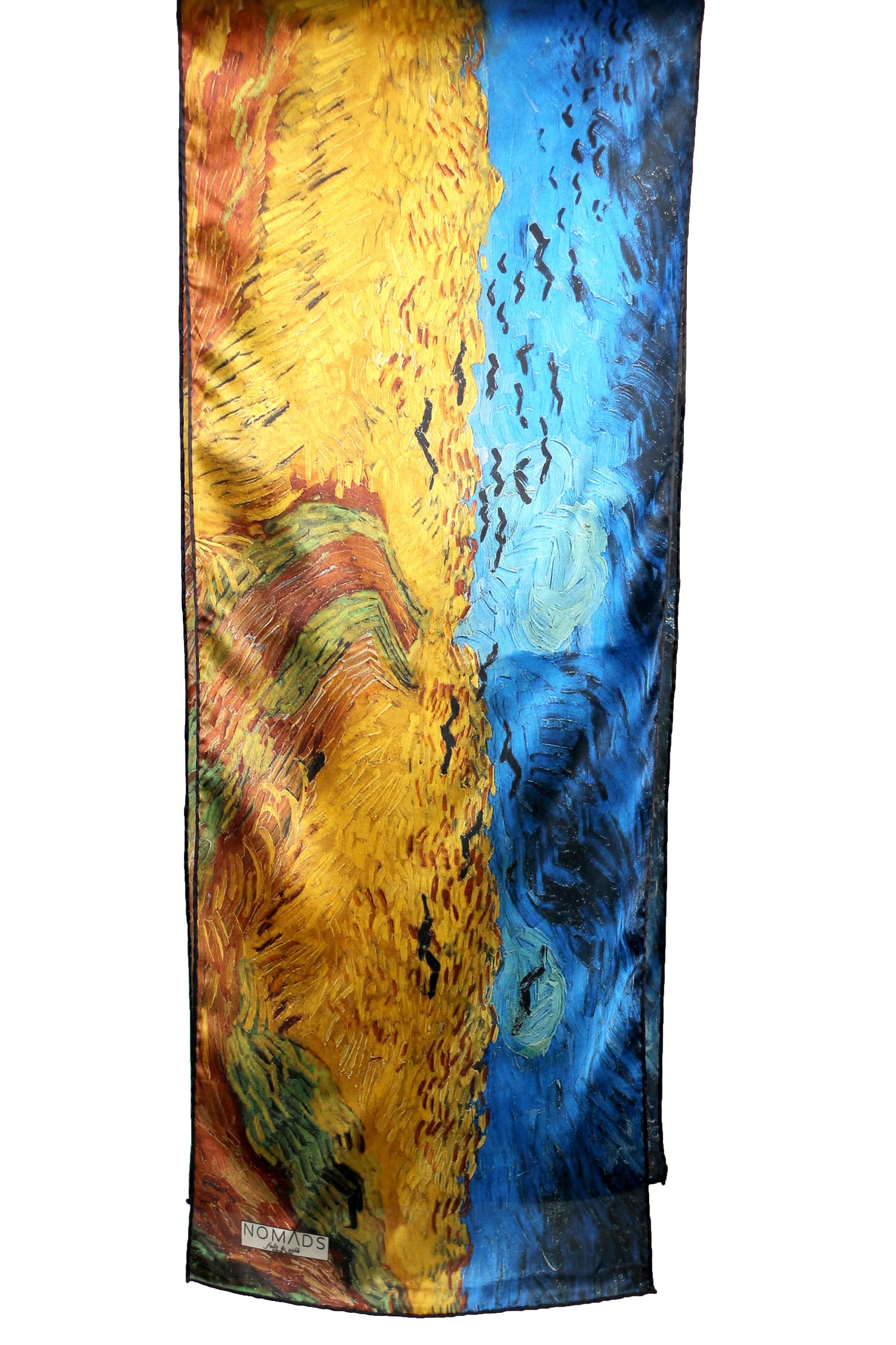 32x160 Van Gogh Wheatfield with Crows İpek Fular