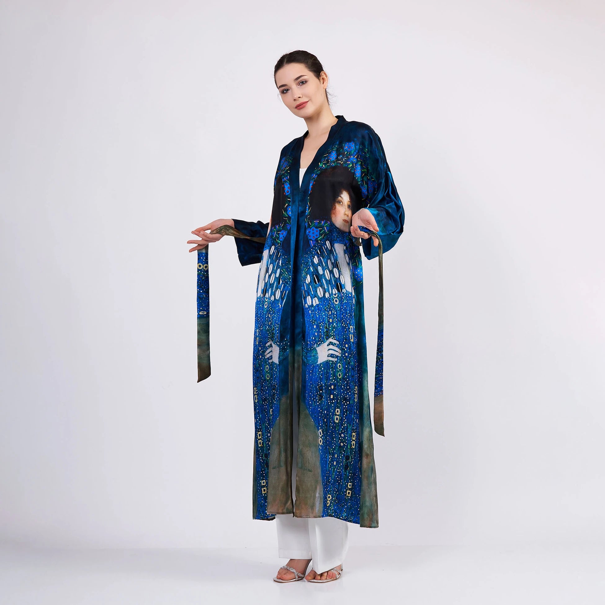Uzun İpek Kimono Kaftan | Gustav Klimt Emilie Floge | Nomads Felt