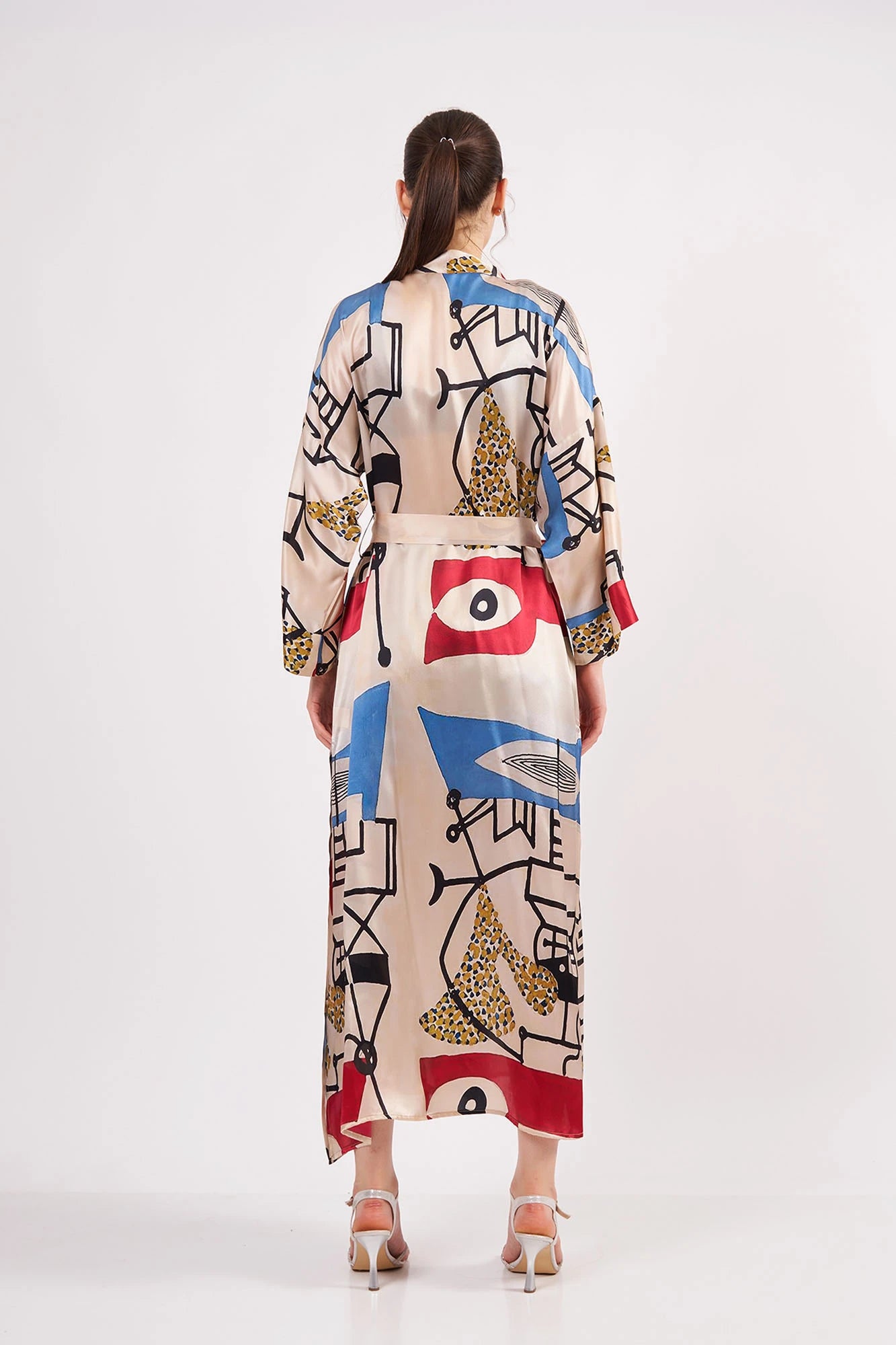 %100 İpek Uzun Kimono | Nomads Art Koleksiyonu 3 | Nomads Felt