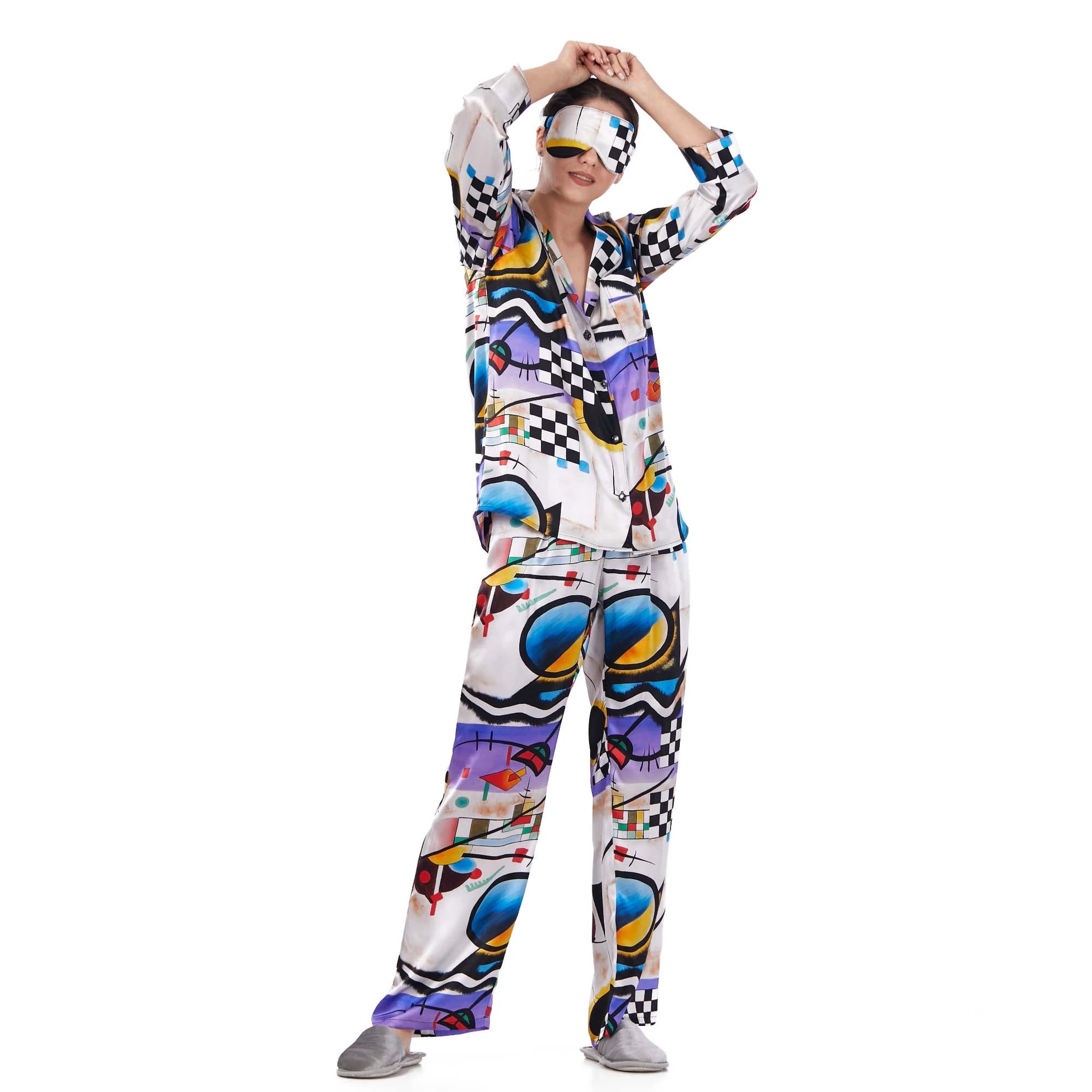 İpek Gömlek Pantolon-Pijama Takımı | Kandinsky Collective | Nomads Felt