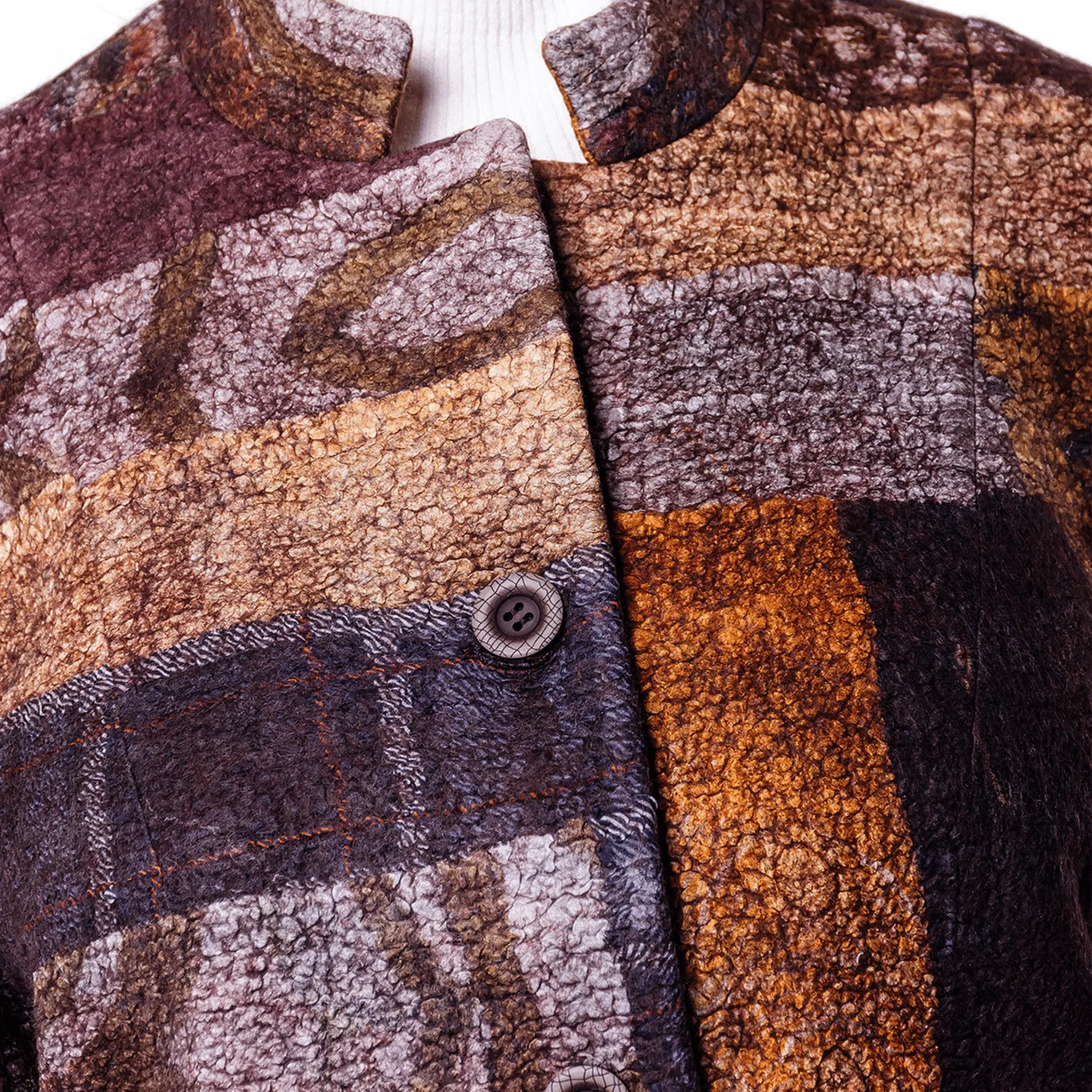Kadın Patchwork Kaban | Andante | Nomads Felt
