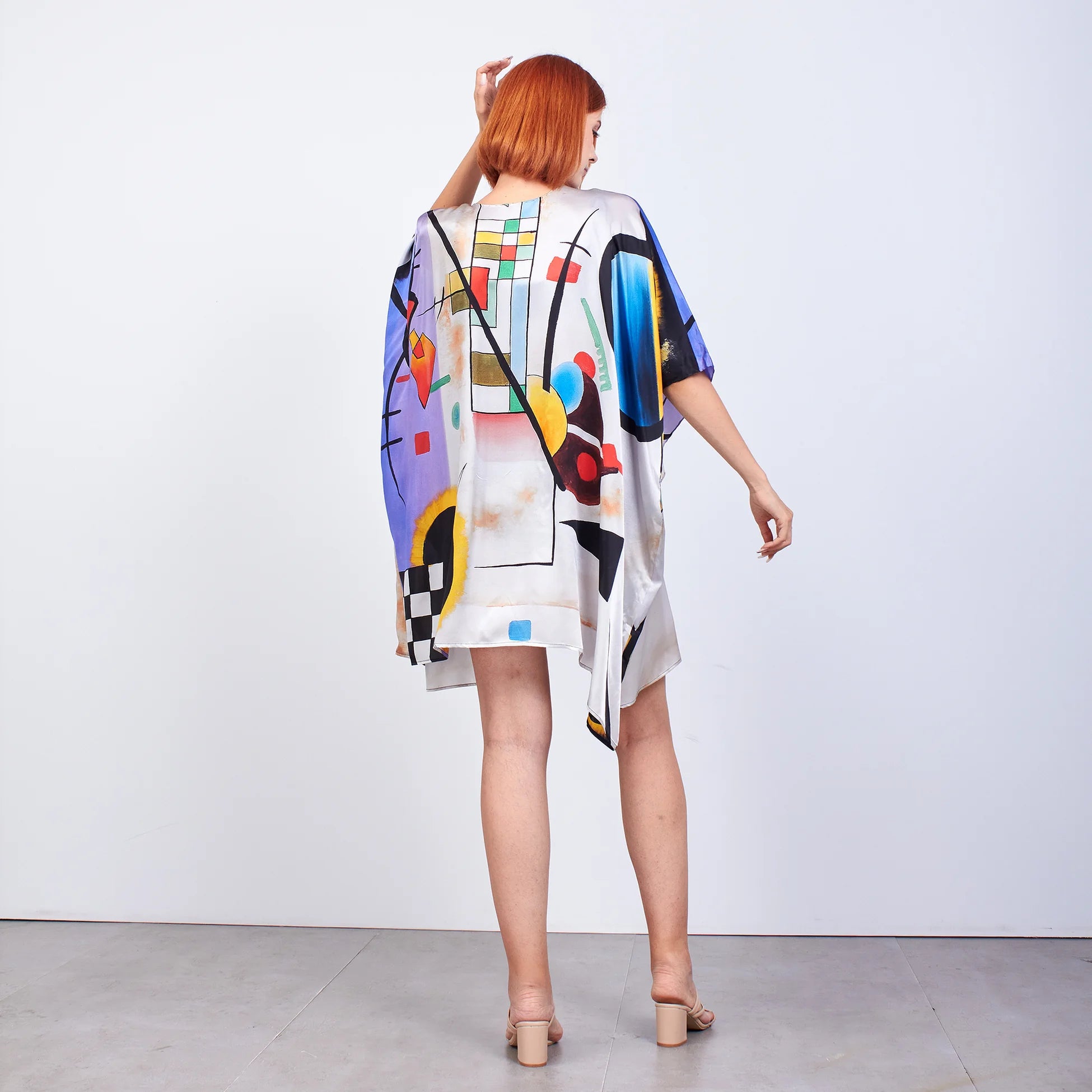 %100 İpek Kısa Kimono Pareo | Kandinsky Collective | Nomads Felt