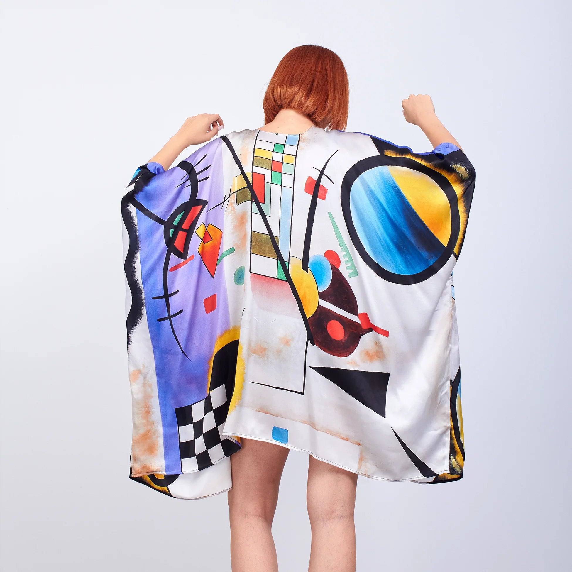 %100 İpek Kısa Kimono Pareo | Kandinsky Collective | Nomads Felt