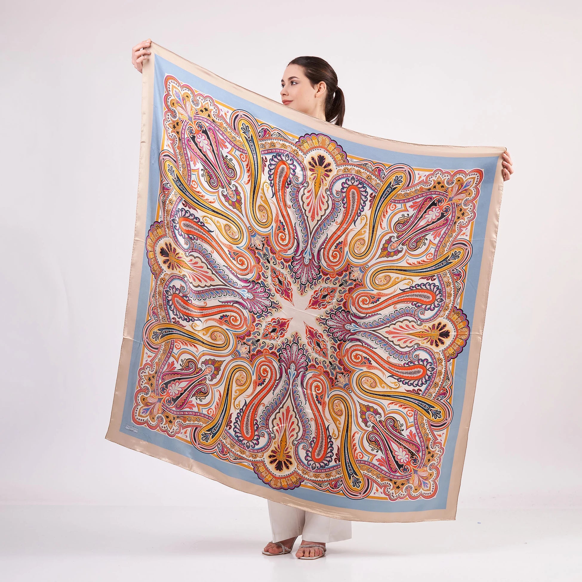 100% İpek Şal Fular | 140 cm | Etro Desen 3 | Nomads Felt