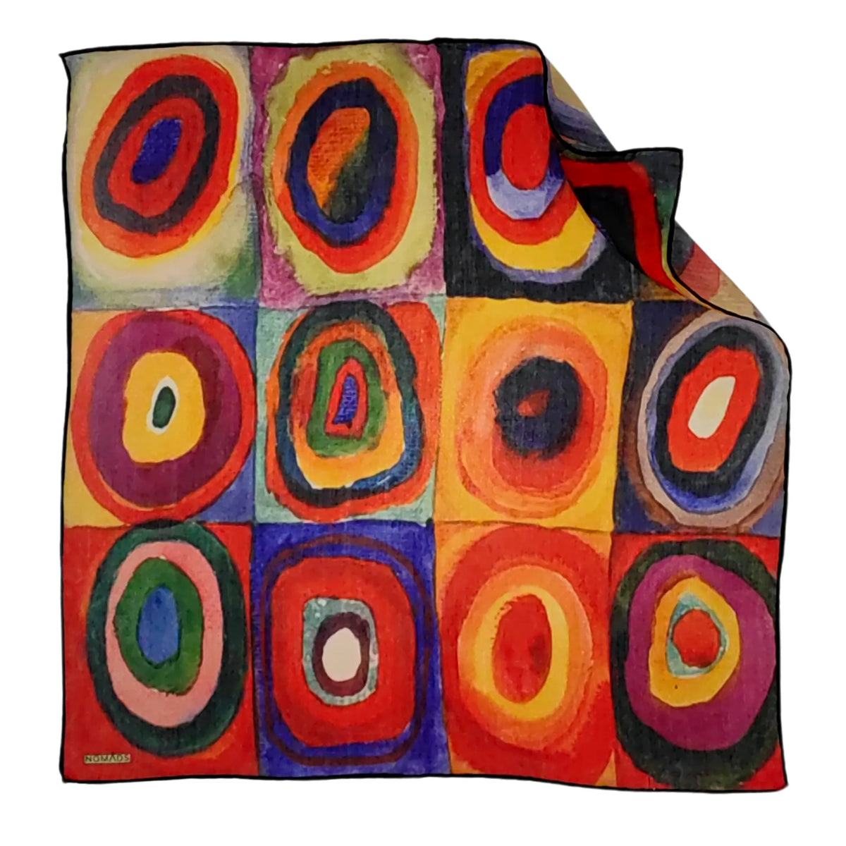 Bandana Fular | Kandinsky Squares with Circles | Nomads Felt