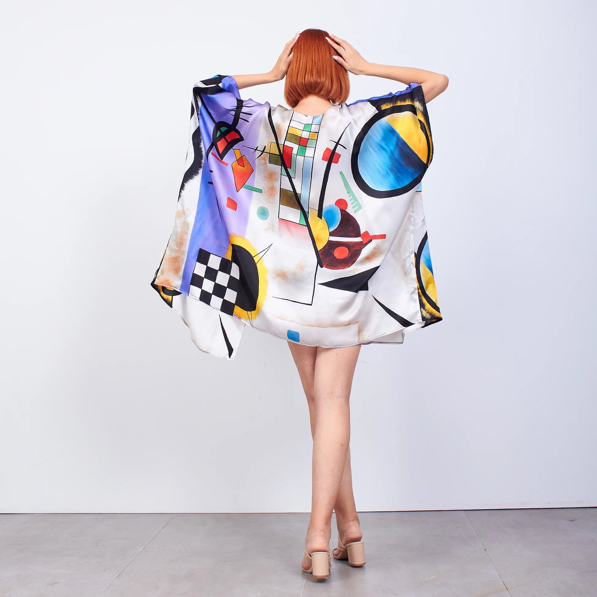 %100 İpek Kısa Kimono Pareo | Kandinsky Collective | Nomads Felt