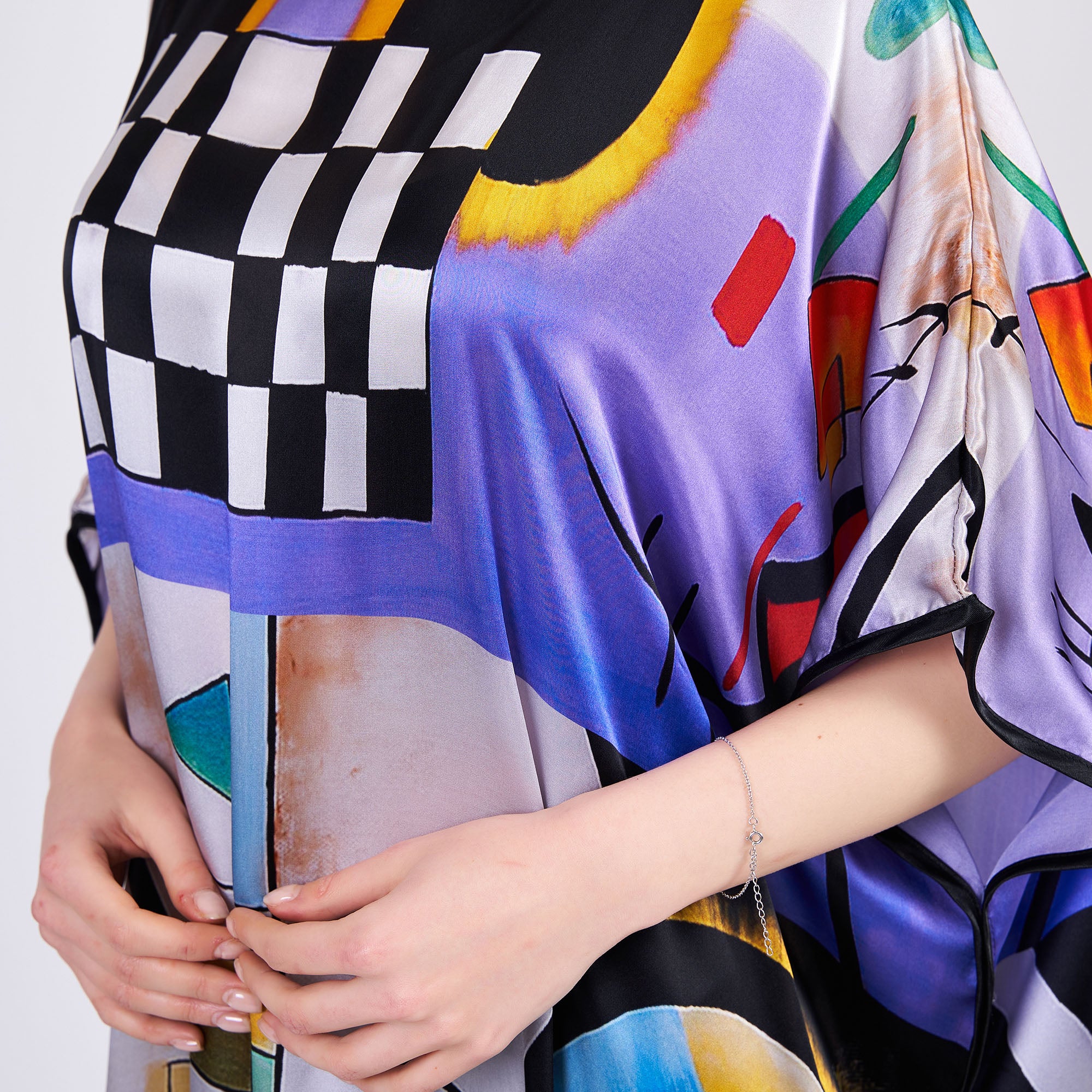 Kandinsky Collective Desenli İpek Elbise