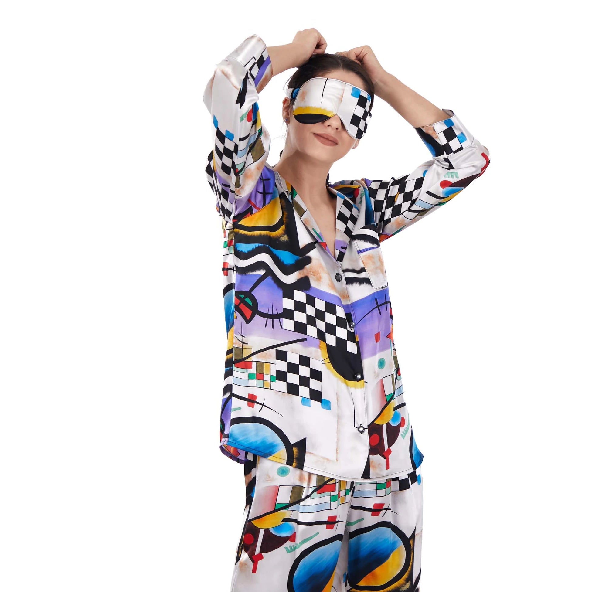 İpek Gömlek Pantolon-Pijama Takımı | Kandinsky Collective | Nomads Felt