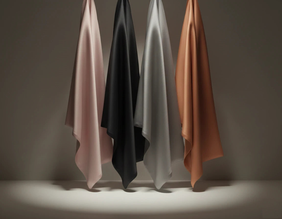 Gümüş Gri İpek Yastık Kılıfı %100 Dut İpeği, 22 Momme, Cilt ve Saç İçin Lüks Uyku Konforu (1 Adet, 50x70 cm)