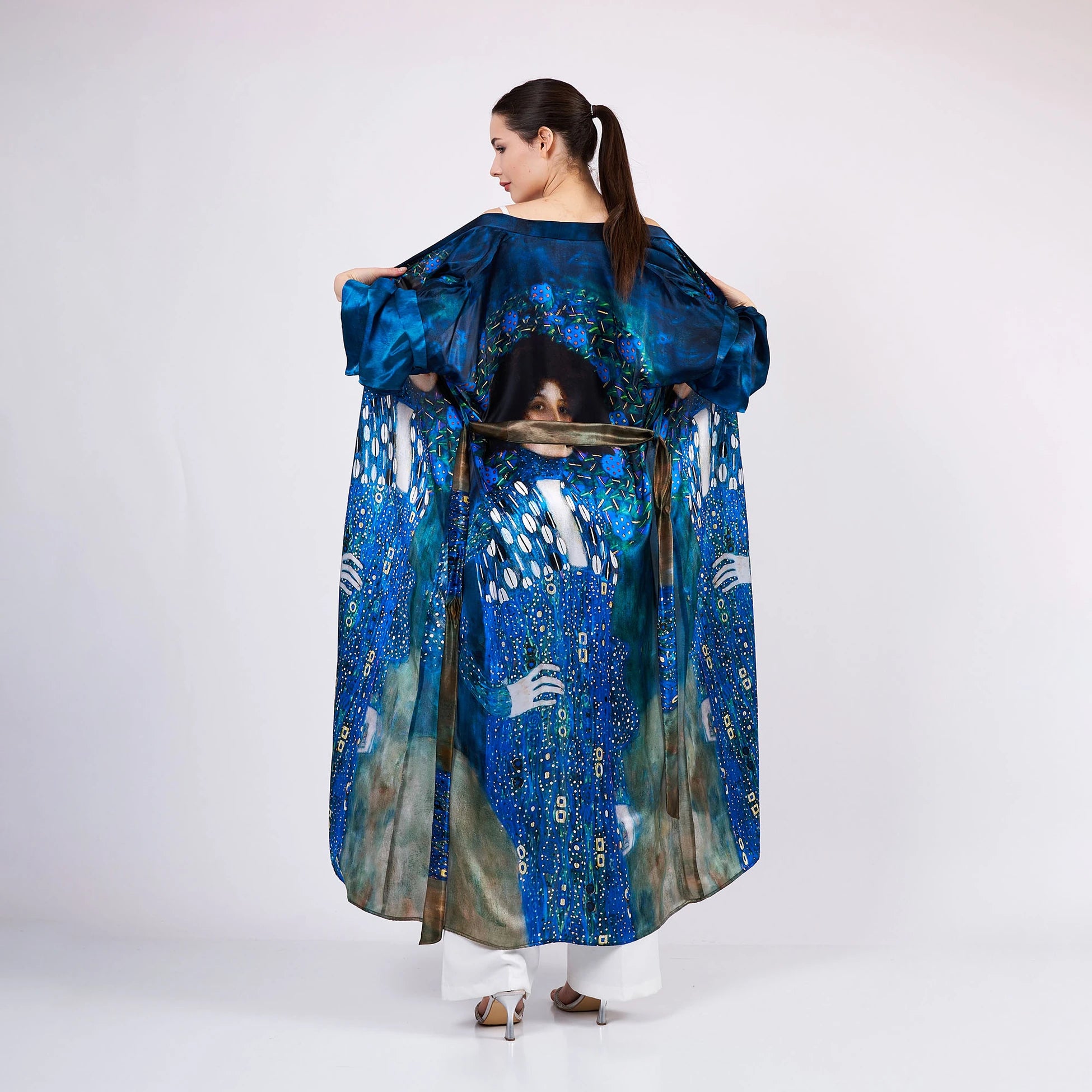 Uzun İpek Kimono Kaftan | Gustav Klimt Emilie Floge | Nomads Felt