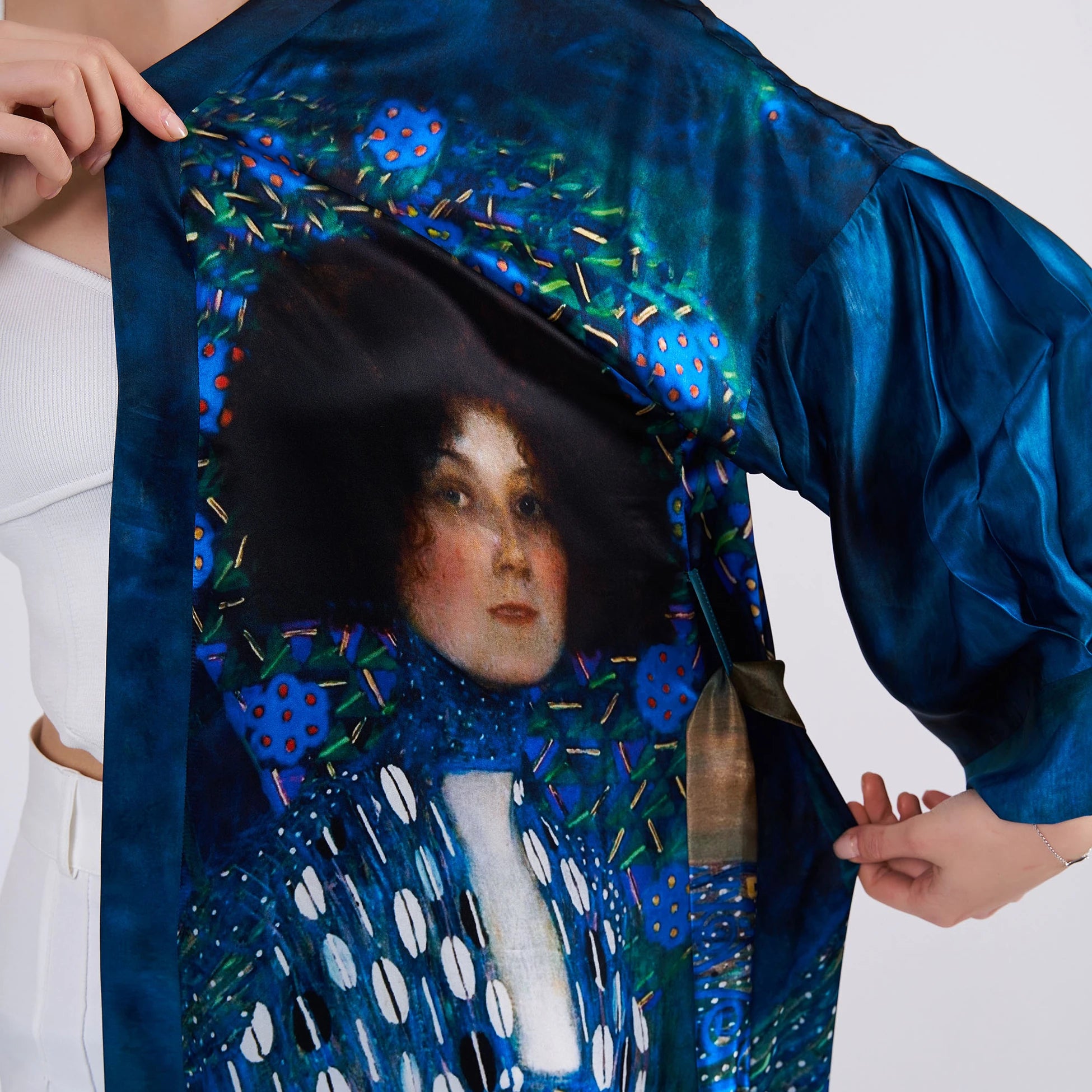 Uzun İpek Kimono Kaftan | Gustav Klimt Emilie Floge | Nomads Felt