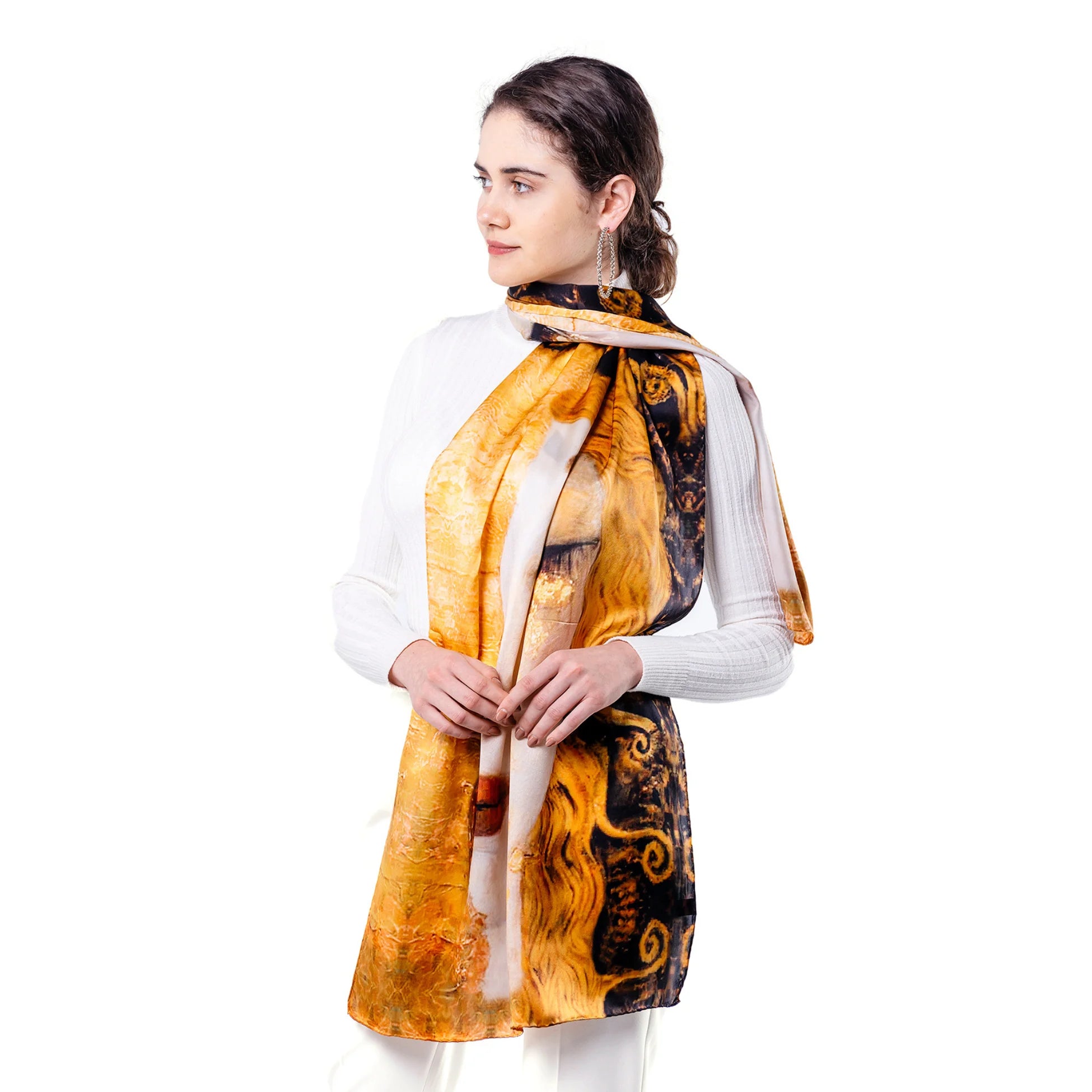 %100 İpek Fular | Freya's Tears 55x180 cm | Nomads Felt