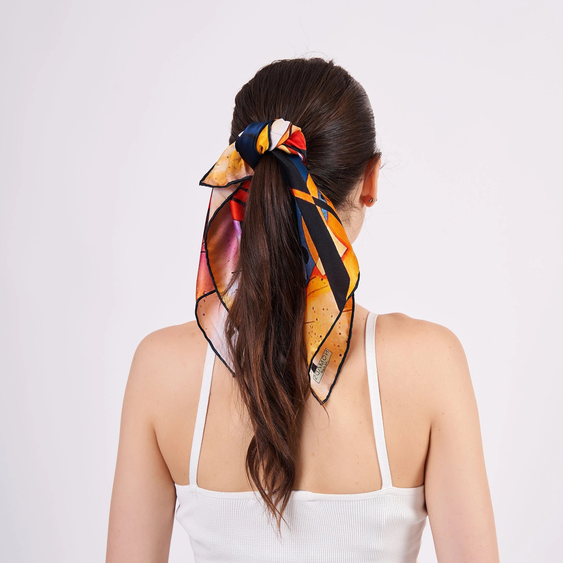 Saf İpek Bandana Fular | Kandinsky Composition II | Nomads Felt