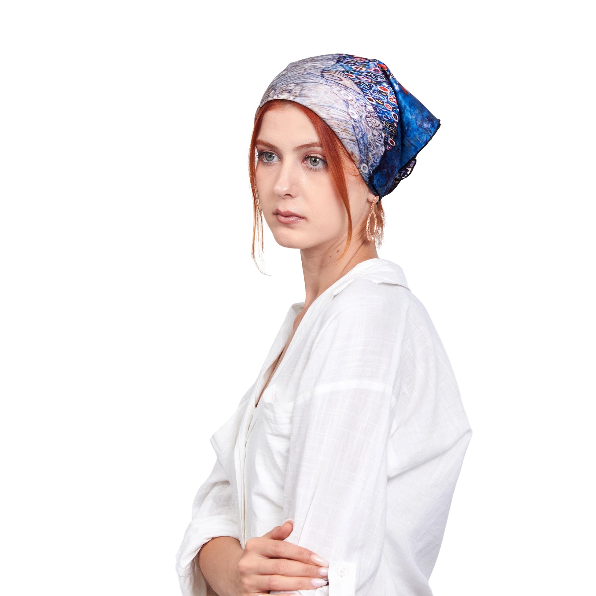 %100 İpek Bandana Fular | Gustav Klimt Barones Elisabeth | Nomads Felt