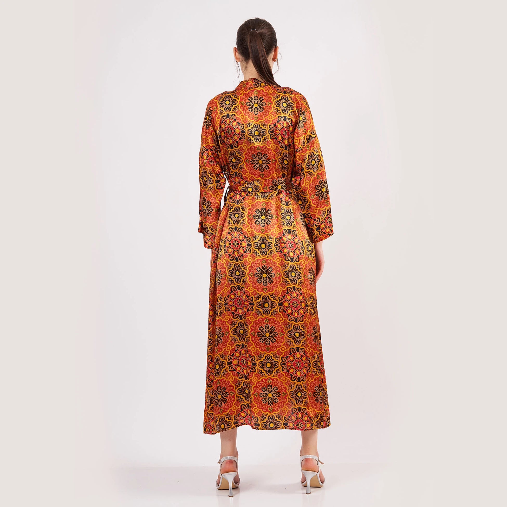 %100 İpek Uzun Kimono Kaftan | Elhamra 14 | Nomads Felt