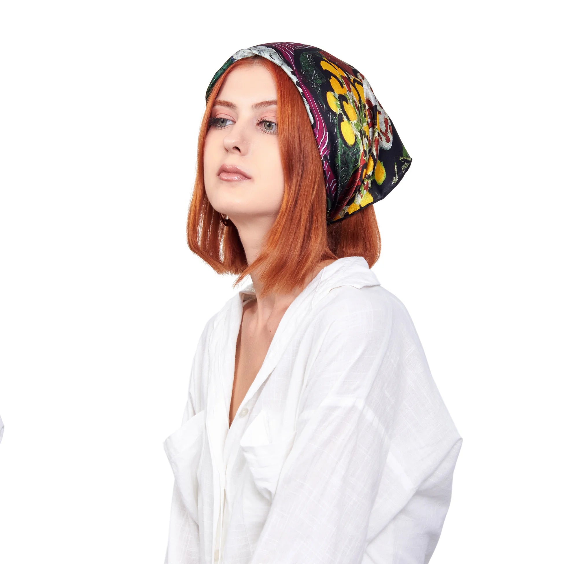 %100 İpek Bandana Fular |Henri Matisse Purple and Dress | Nomads Felt