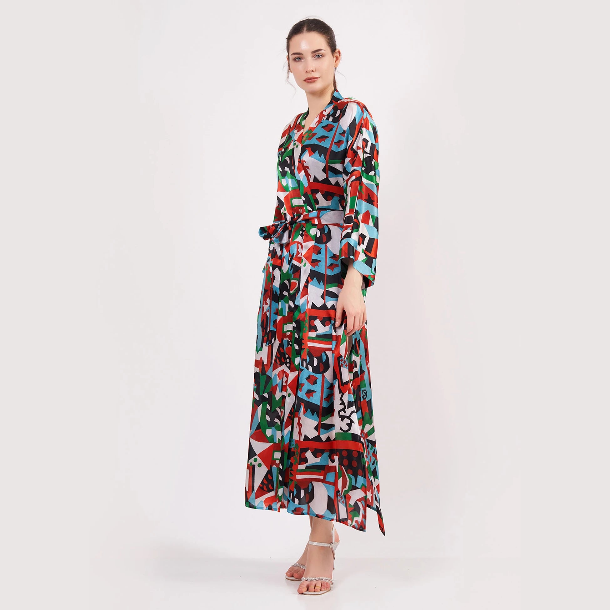 %100 İpek Uzun Kimono | Nomads Art Koleksiyonu 2 | Nomads Felt