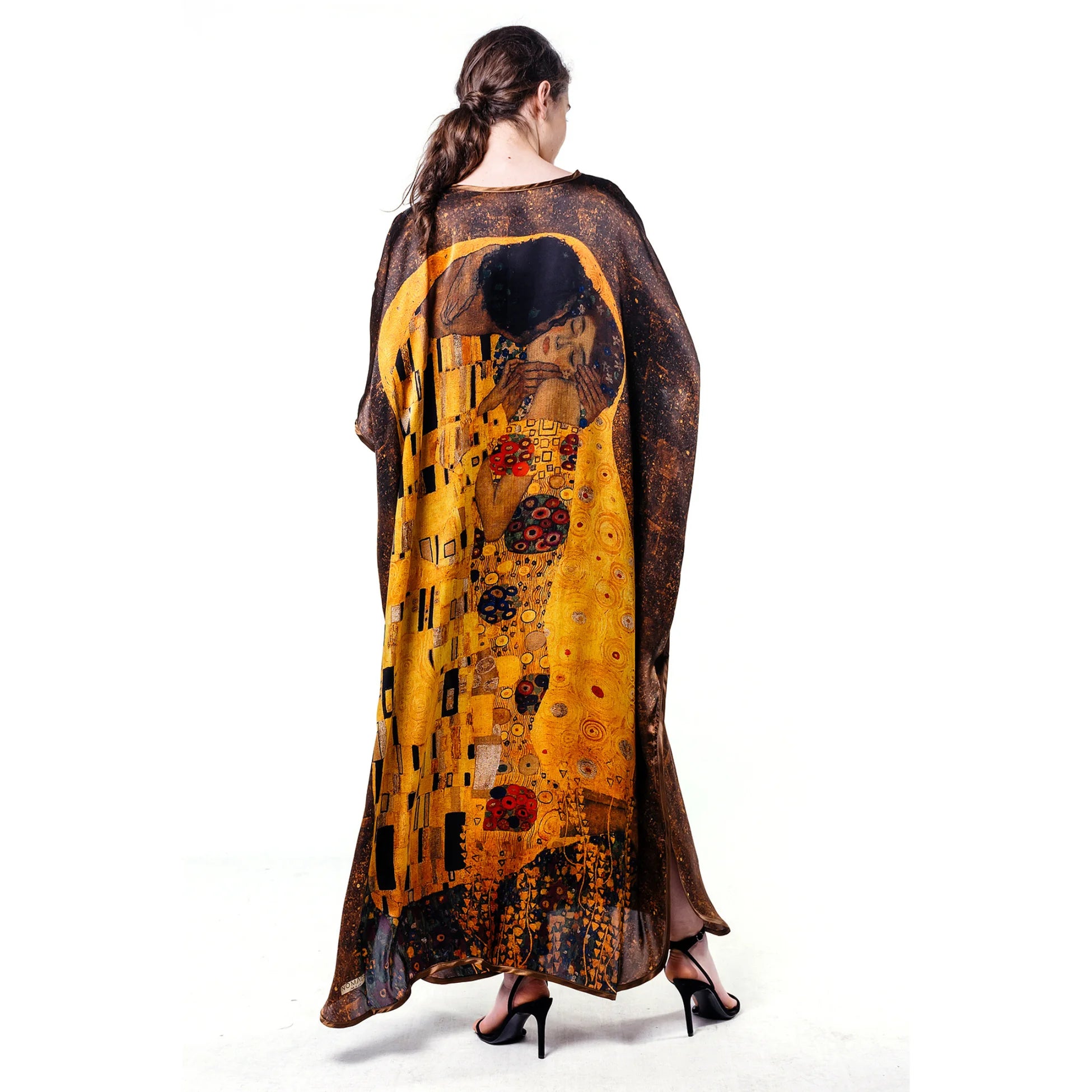 Gustav Klimt The Kiss İpek Elbise