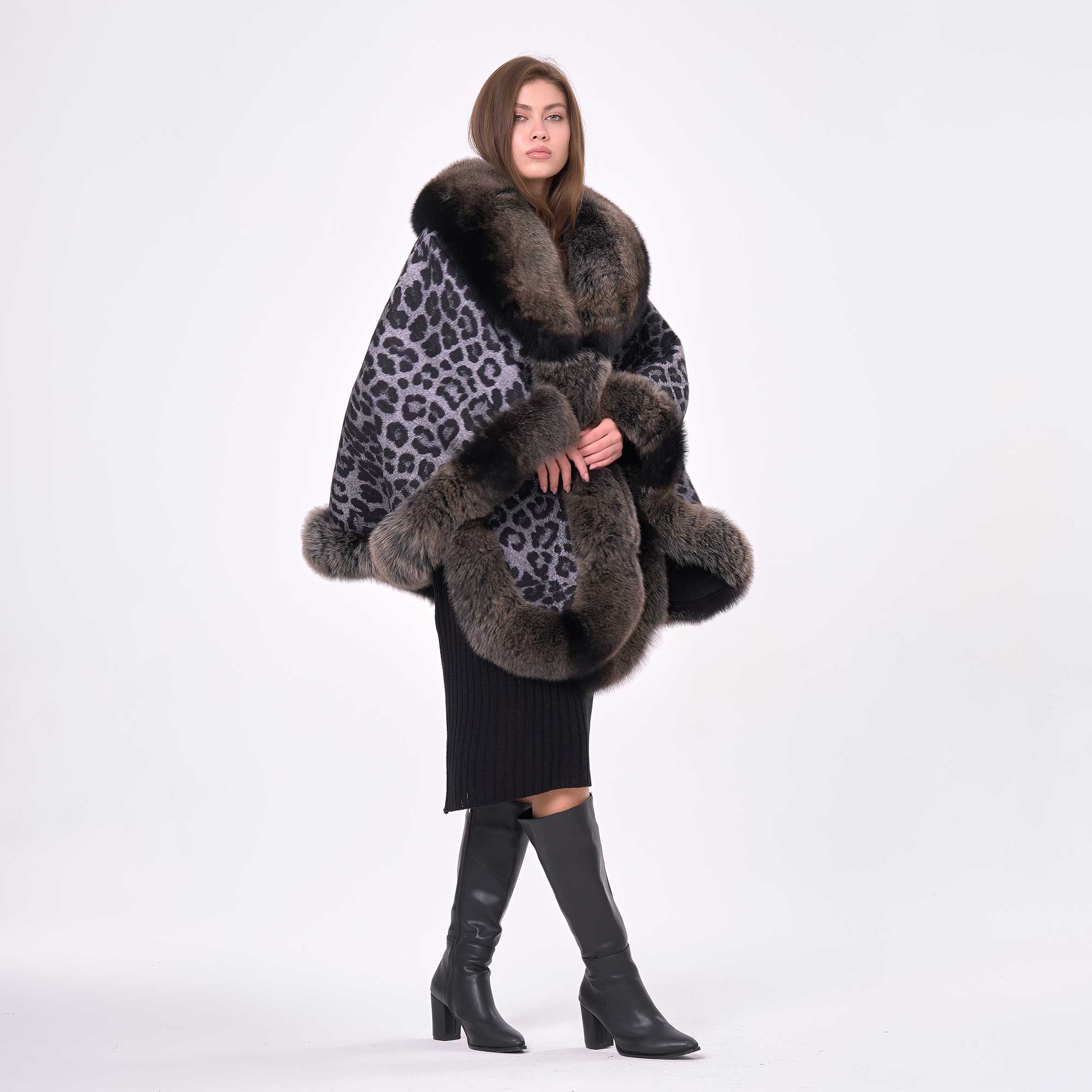 Leopar Desenli Kürklü Panço