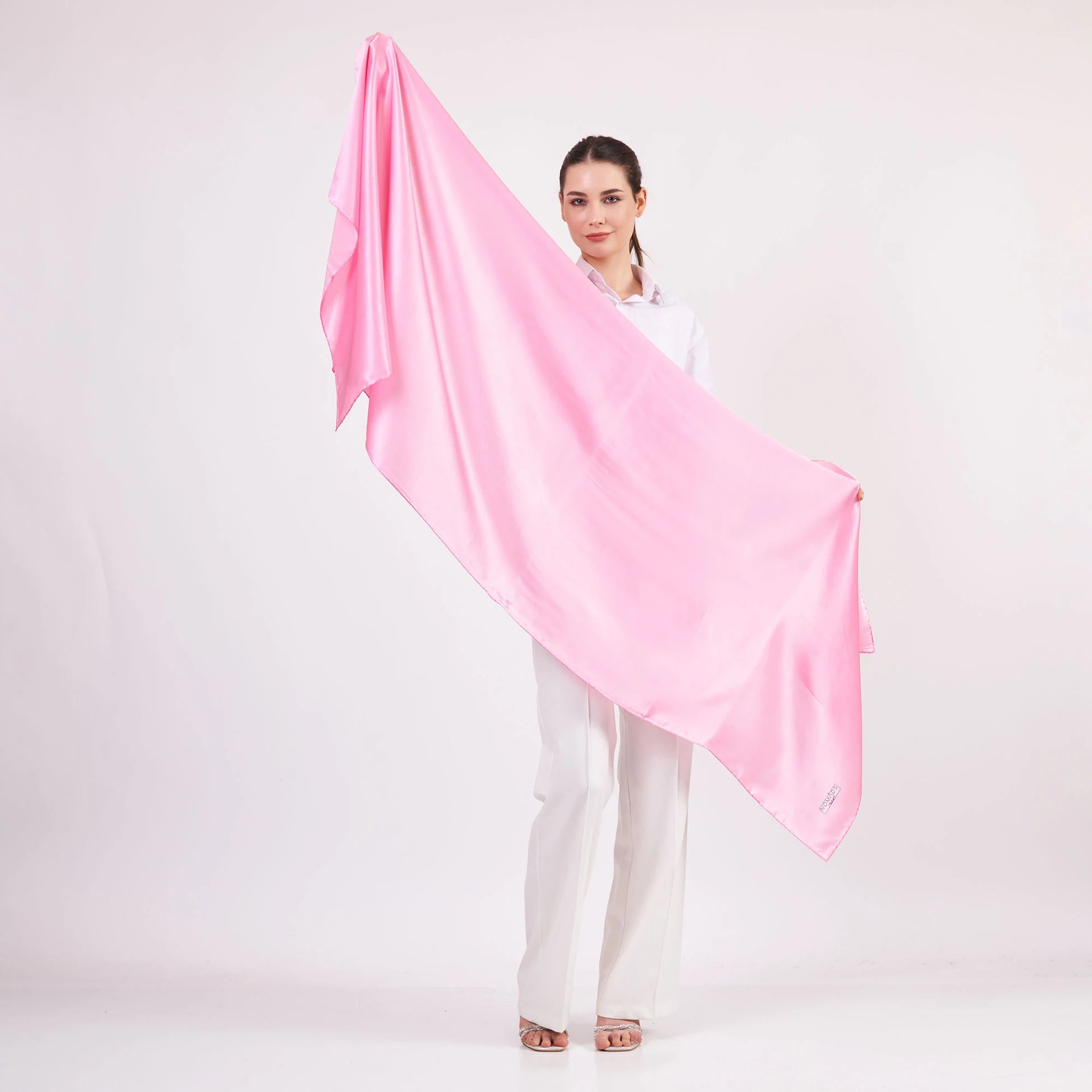 Saf İpek Fular | 70x200 cm | Pembe | Nomads Felt