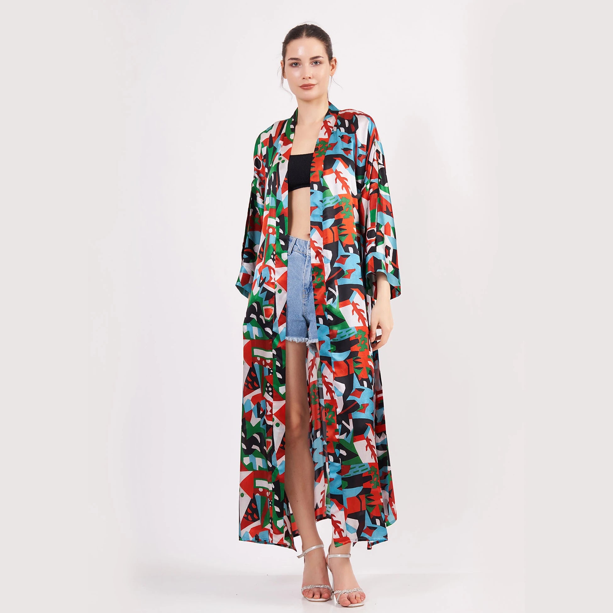 %100 İpek Uzun Kimono | Nomads Art Koleksiyonu 2 | Nomads Felt