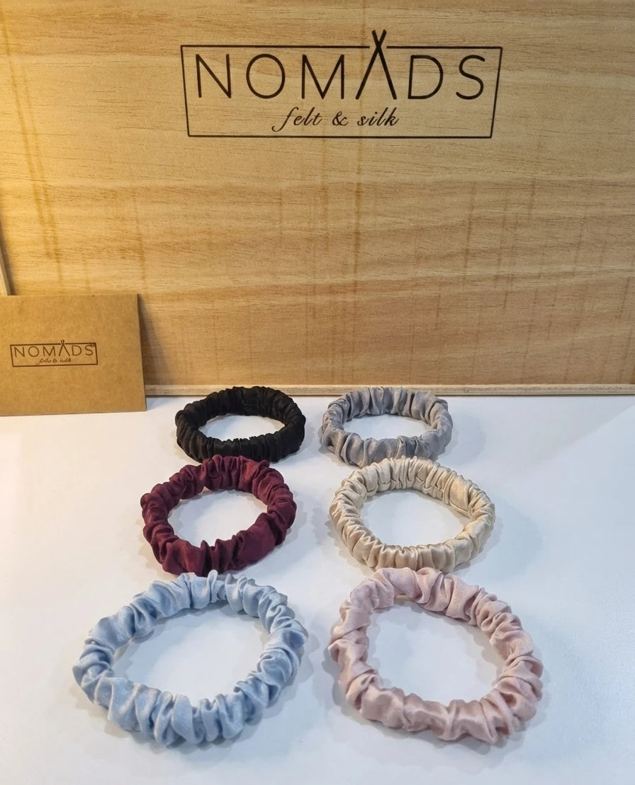 6'lı Avantaj Paketi %100 İpek Dokulu Saten Scrunchie Toka Seti - Karma Renkler