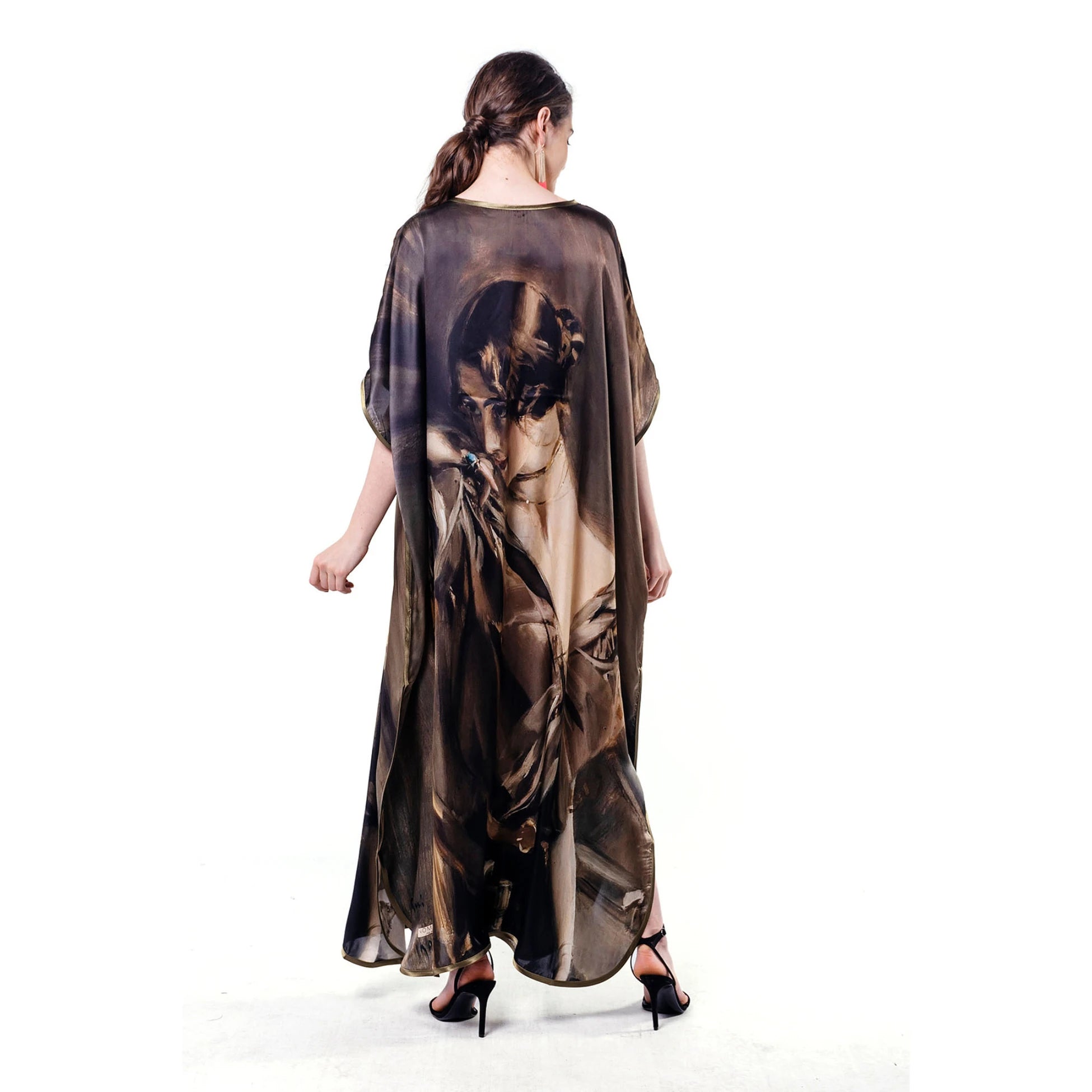 Boldini Cleo De Merode Desenli İpek Elbise