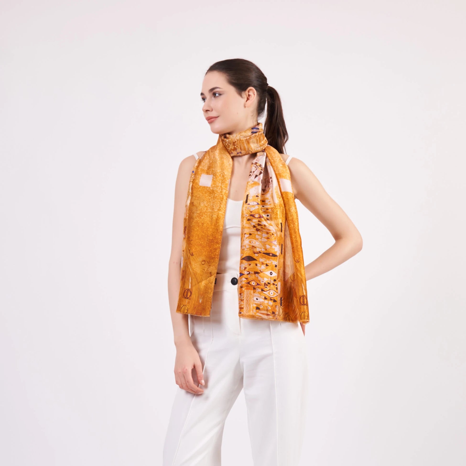 Vual İpek Fular | Gustav Klimt Adele Bloch Bauer | Nomads Felt